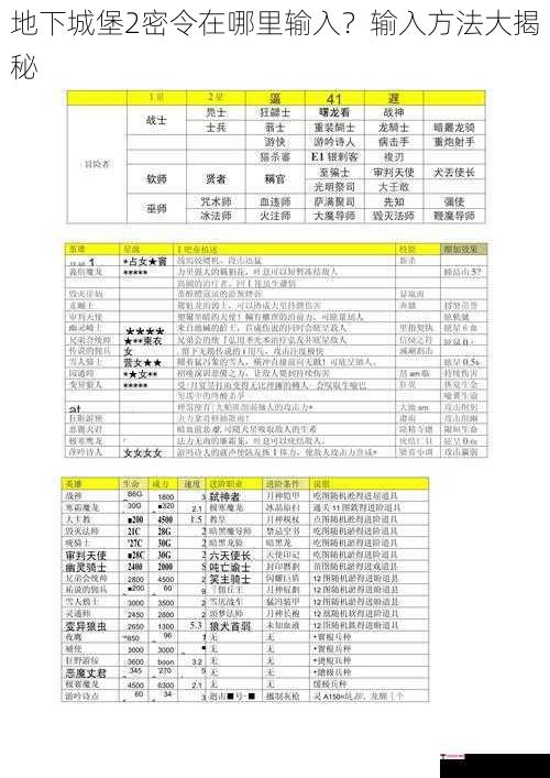 地下城堡2密令在哪里输入？输入方法大揭秘