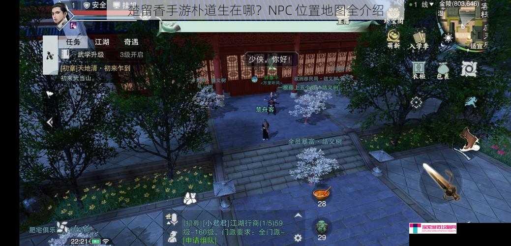 楚留香手游朴道生在哪？NPC 位置地图全介绍