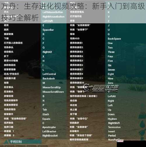 方舟：生存进化视频攻略：新手入门到高级技巧全解析
