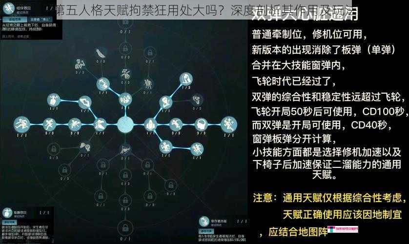 第五人格天赋拘禁狂用处大吗？深度剖析其作用及玩法