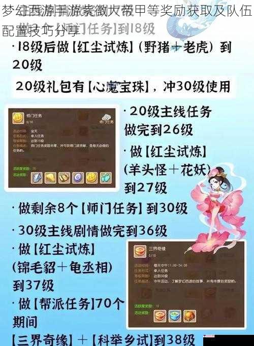 梦幻西游手游紫微大帝甲等奖励获取及队伍配置技巧分享