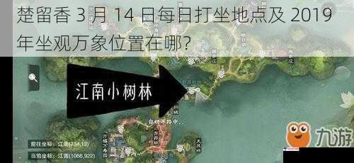 楚留香 3 月 14 日每日打坐地点及 2019 年坐观万象位置在哪？