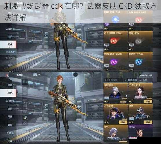 刺激战场武器 cdk 在哪？武器皮肤 CKD 领取方法详解