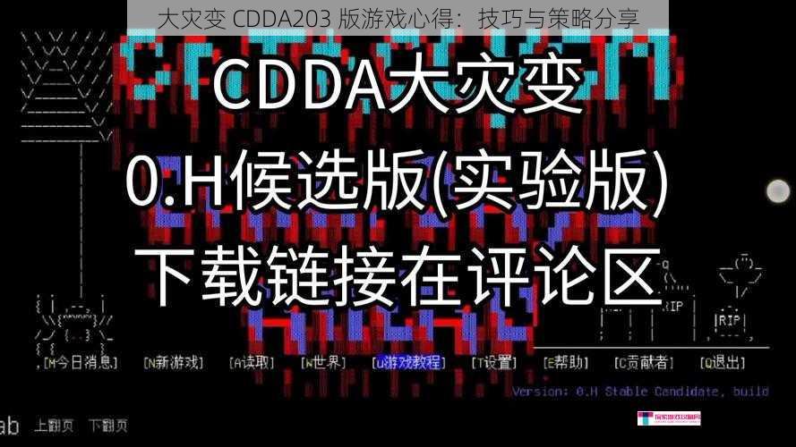 大灾变 CDDA203 版游戏心得：技巧与策略分享