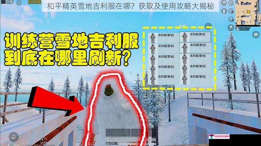 和平精英雪地吉利服在哪？获取及使用攻略大揭秘