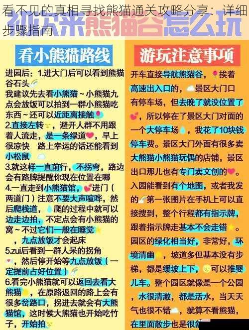 看不见的真相寻找熊猫通关攻略分享：详细步骤指南