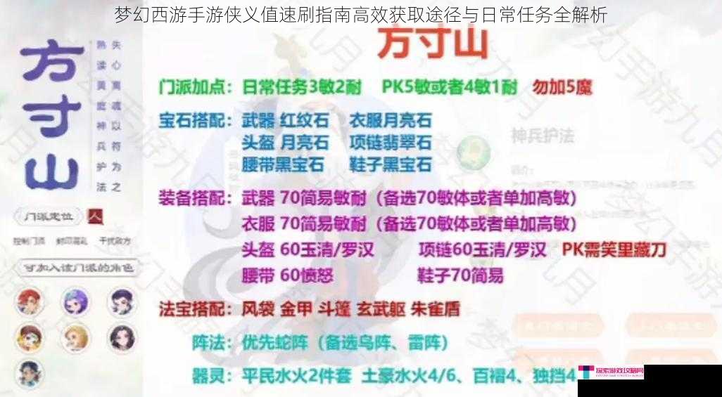 梦幻西游手游侠义值速刷指南高效获取途径与日常任务全解析