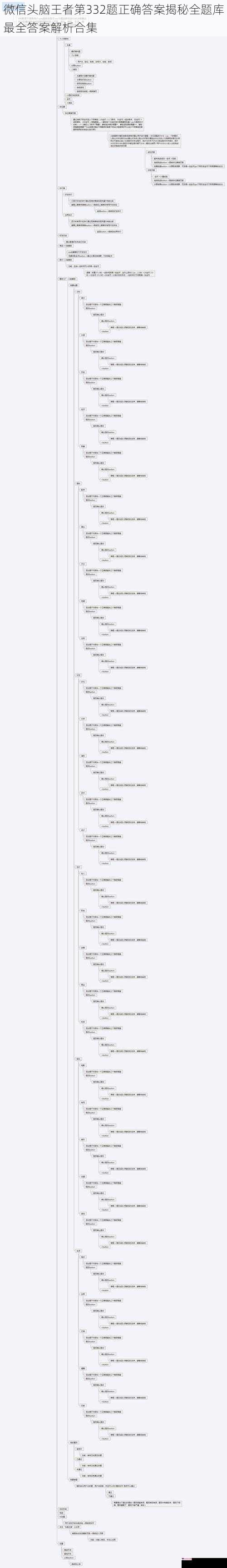 微信头脑王者第332题正确答案揭秘全题库最全答案解析合集