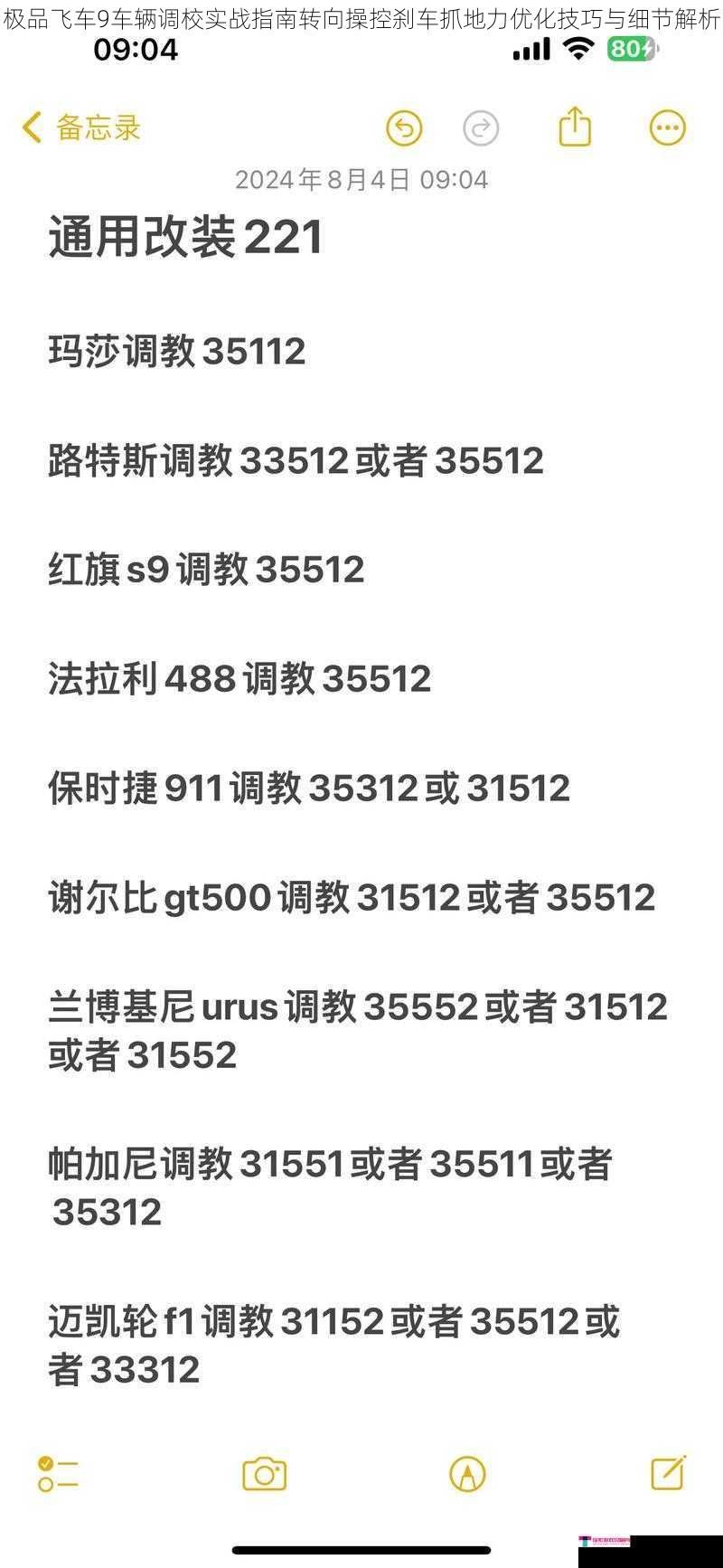 极品飞车9车辆调校实战指南转向操控刹车抓地力优化技巧与细节解析