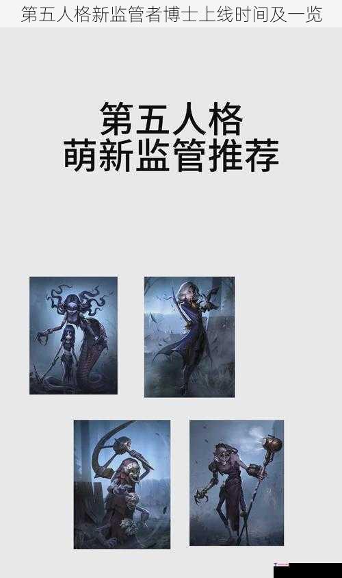 第五人格新监管者博士上线时间及一览