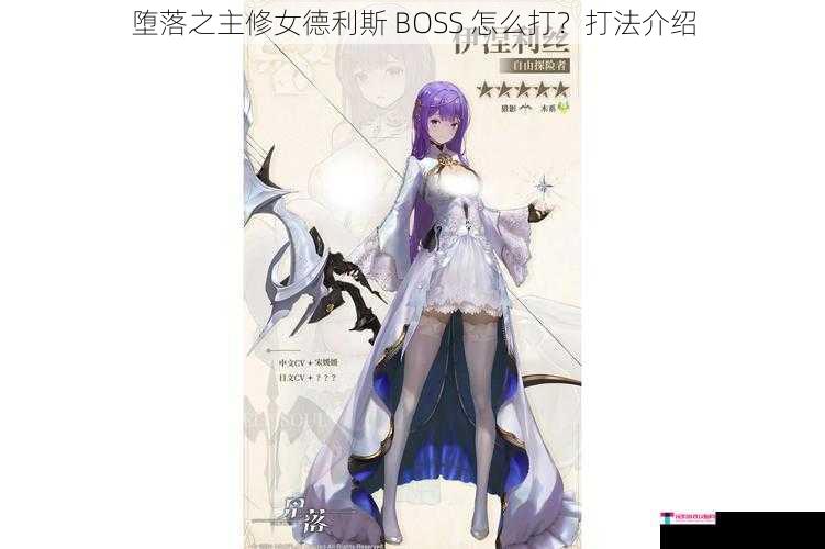 堕落之主修女德利斯 BOSS 怎么打？打法介绍