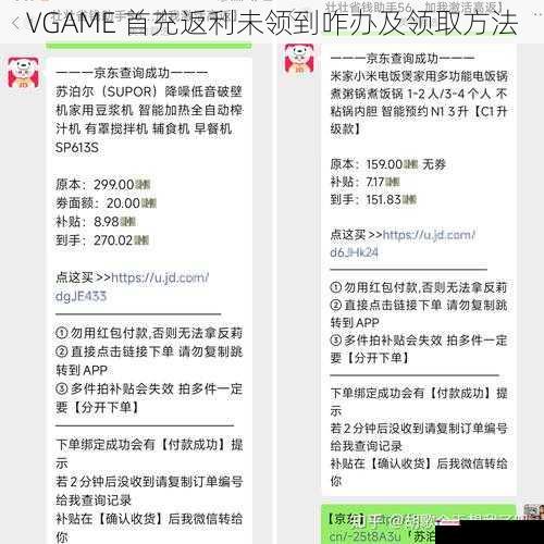 VGAME 首充返利未领到咋办及领取方法