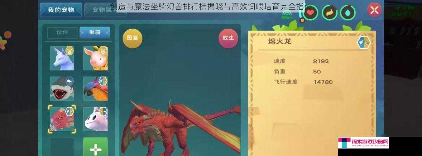 创造与魔法坐骑幻兽排行榜揭晓与高效饲喂培育完全指南