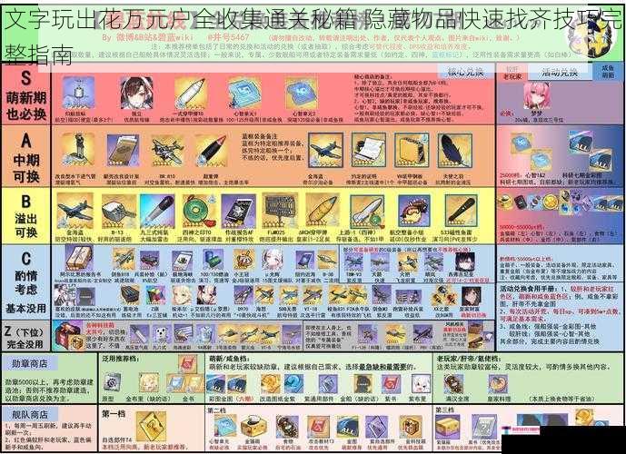 文字玩出花万元户全收集通关秘籍 隐藏物品快速找齐技巧完整指南