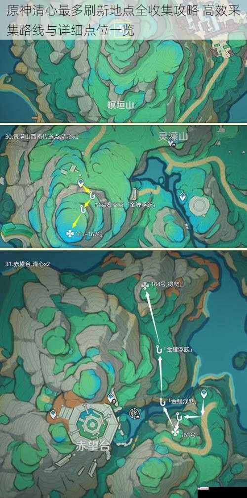 原神清心最多刷新地点全收集攻略 高效采集路线与详细点位一览